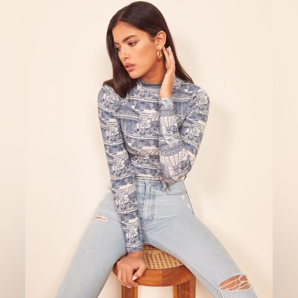 Reformation Bailey Printed Top
